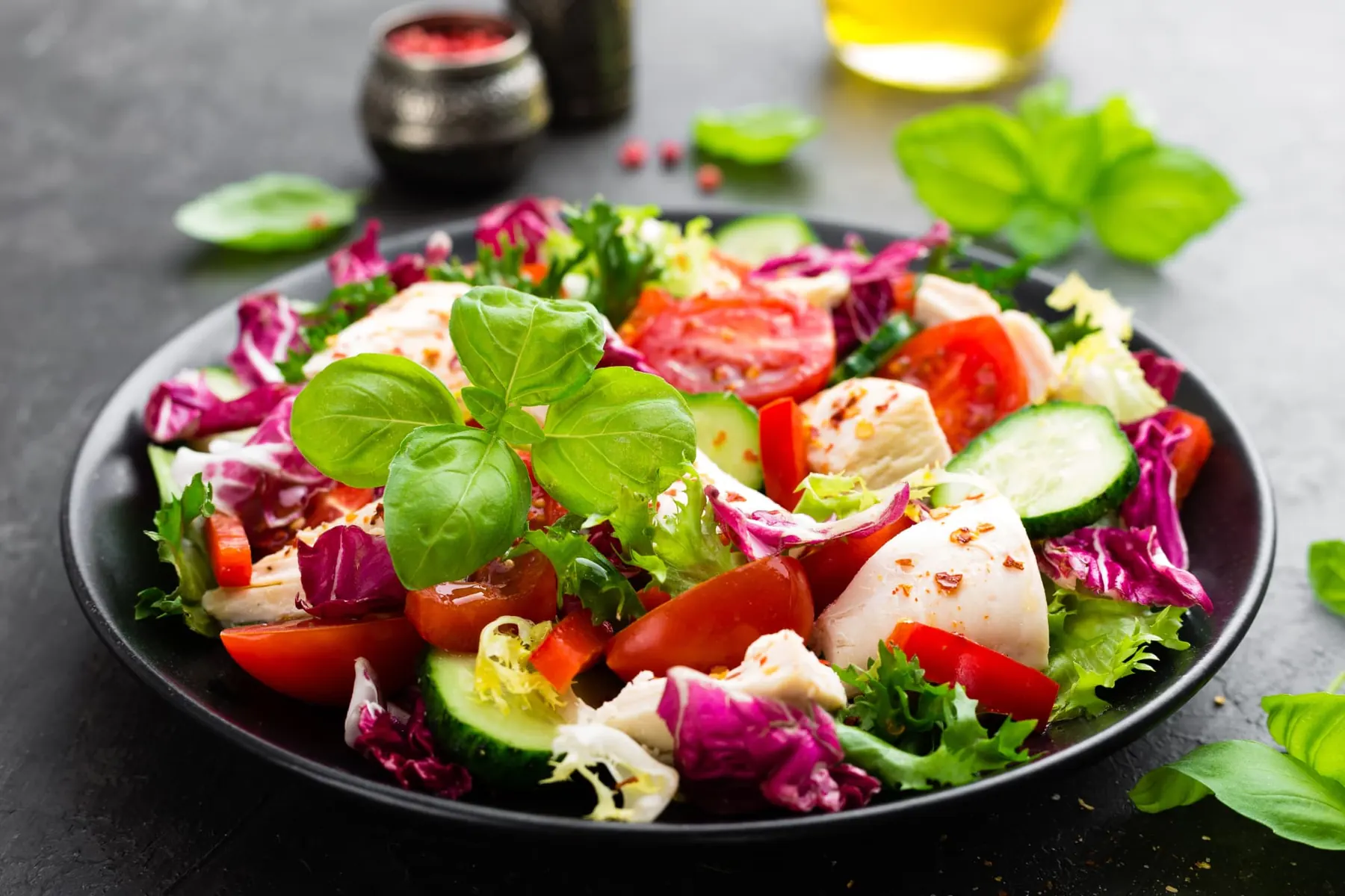 salads at Morelli's Pizzeria